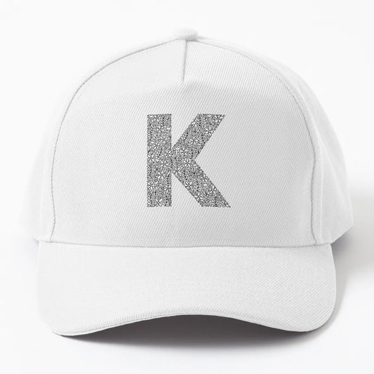 Floral Letter K New Era Snapback - Distressed Classic Style - Snapback, Trucker Hat, Dad Hat, Denim Baseball Cap