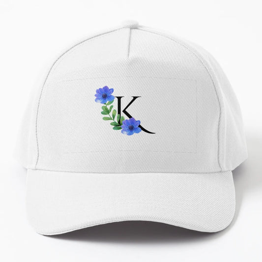 Floral K OTTO Dad Hat - Exclusive Breathable Design - Snapback, Trucker Hat, Dad Hat, Denim Baseball Cap
