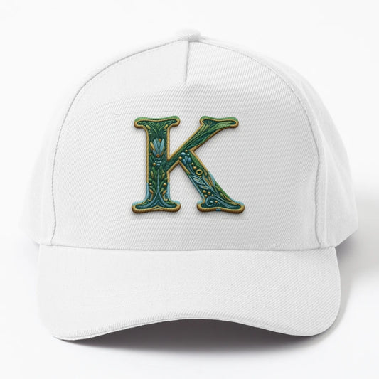 K Monogram 02 New Era Snapback - Structured Unique Art - Snapback, Trucker Hat, Dad Hat, Denim Baseball Cap